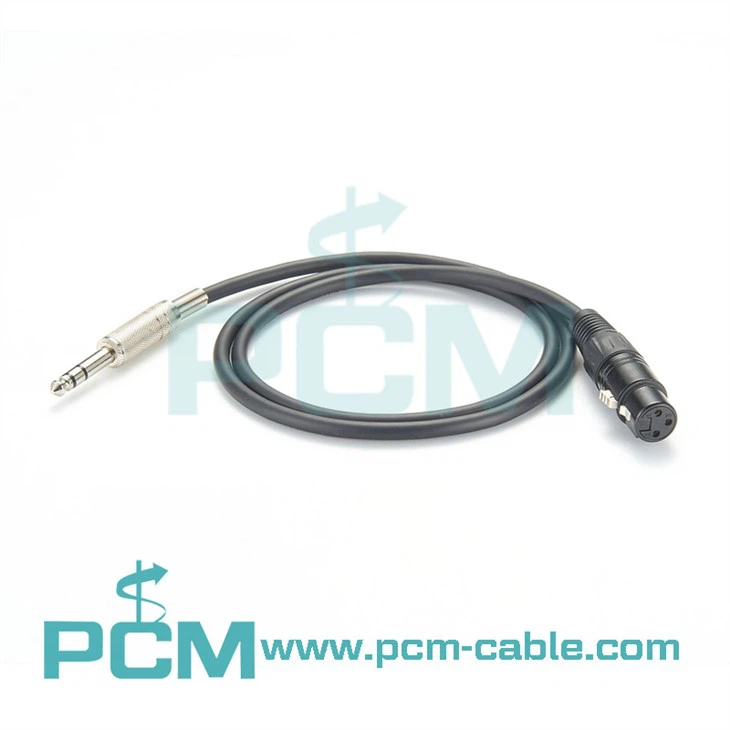 Kabel audio XLR żeński na męski TRS 1/4 cala
