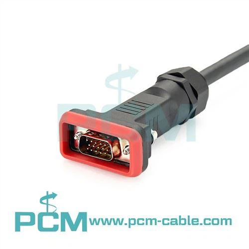 Wodoodporny kabel VGA HD15 do montażu na panelu