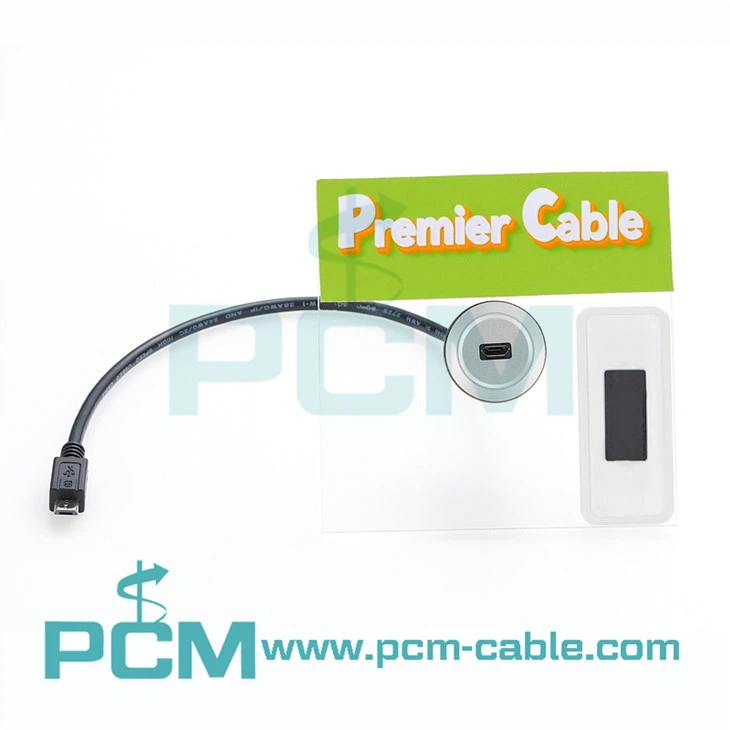22mm mounting diameter Micro USB Female to Male cable