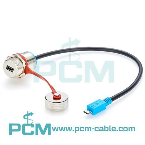 Wodoodporny kabel micro-USB ekranowany IP67