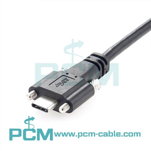 Kabel USB 3.1 C z podwójną śrubą blokującą