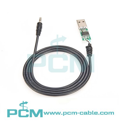 Kabel USB do UART obsługuje sygnały UART 3,3 V, gniazdo audio 3,5 mm