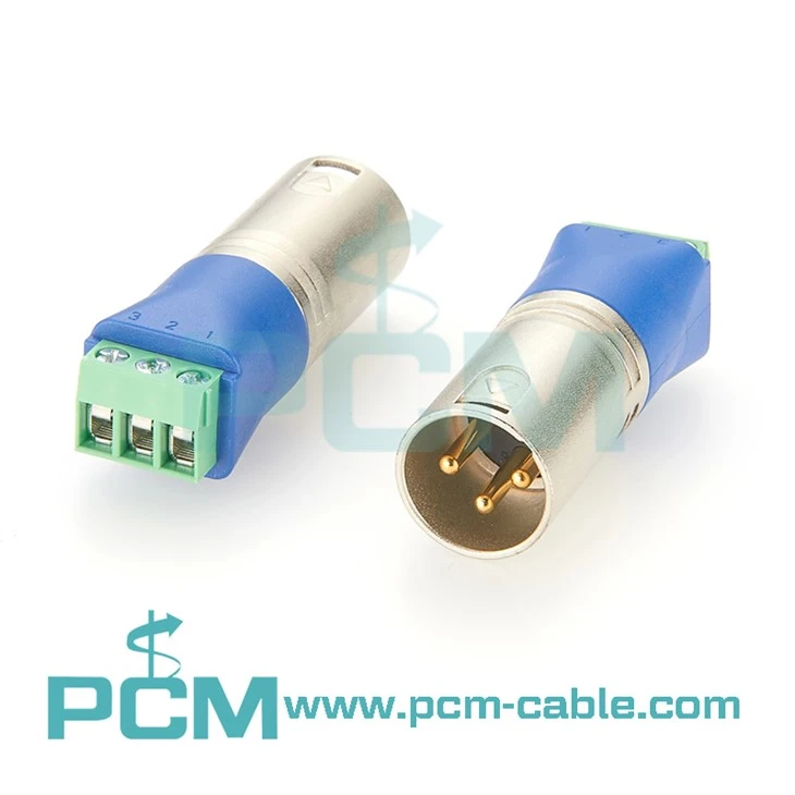 3-pinowy męski żeński XLR do adaptera zacisku śrubowego