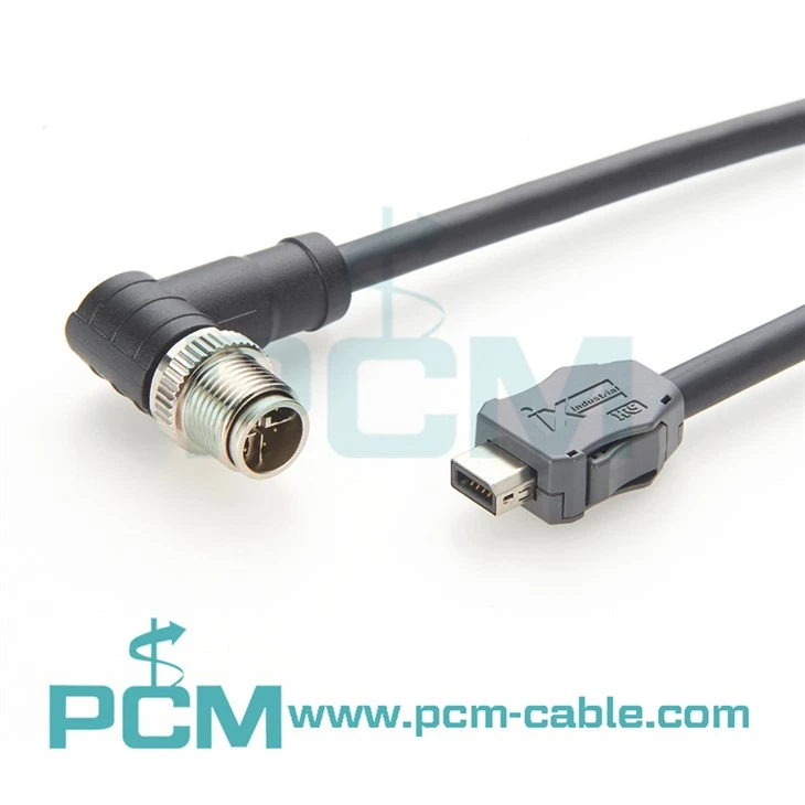 90 stopni kąt prostego M12 X - kod do kabla IX CAT6A