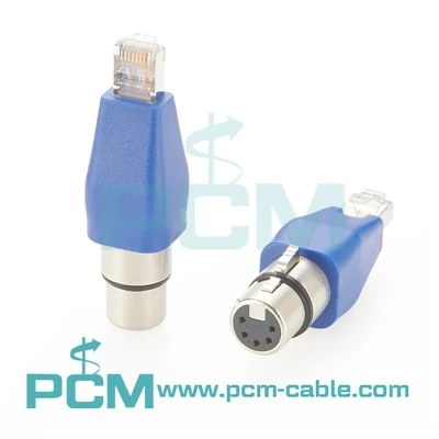 CAT5 CAT6 RJ45 Mężczyzna do 5 -szpilkowy adapter DMX