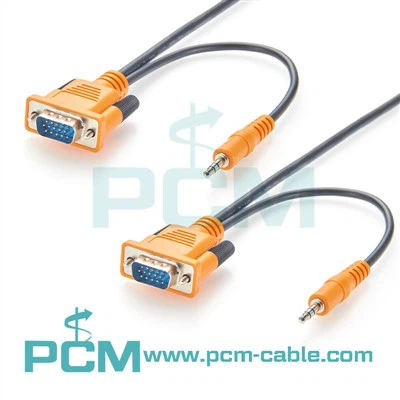 Kabel monitora VGA z dźwiękiem 3,5 mm