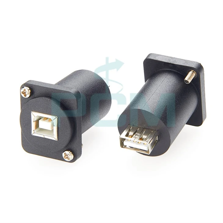 Złącza przelotowe USB B do A w obudowie XLR