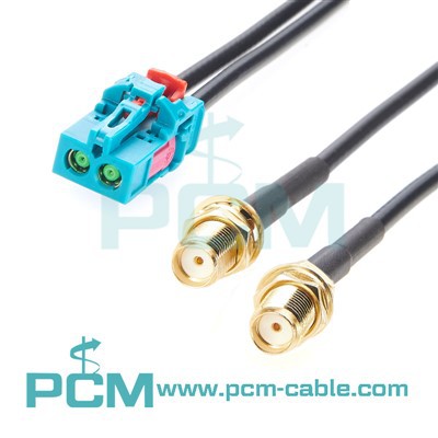 Fakra-mini 2- w -1 złącza do podwójnego zestawu kabla SMA SMA