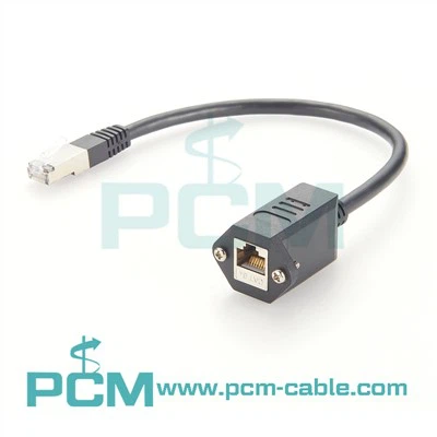 Kabel przedłużający Ethernet RJ45 Cat6A Cat8 do montażu panelowego